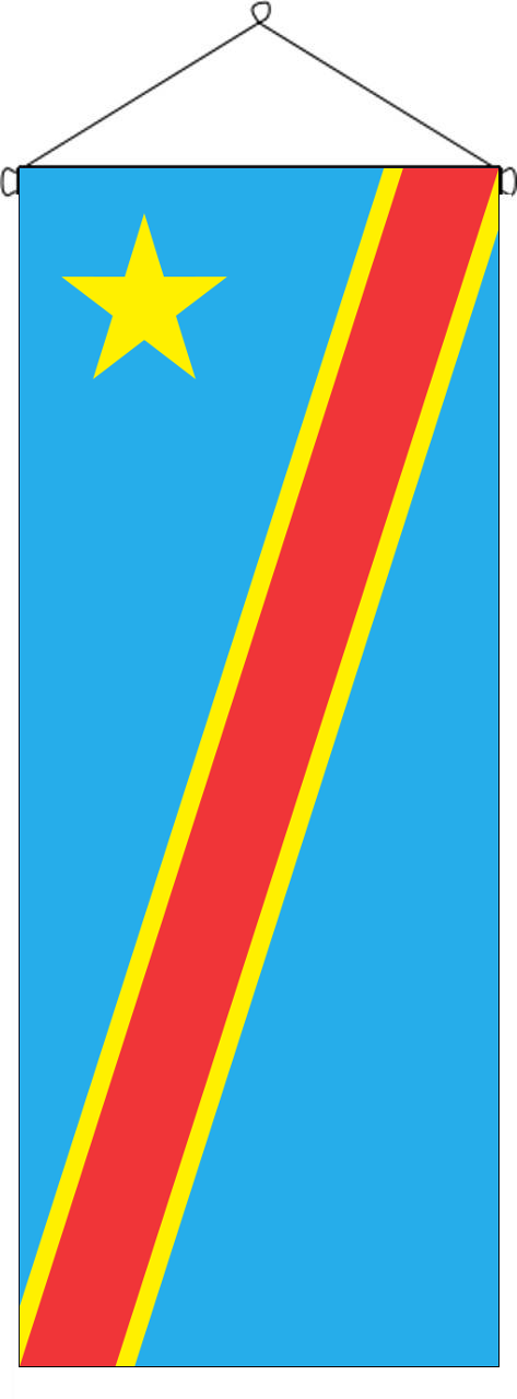 Flaggenbanner Demokratische Republik Kongo