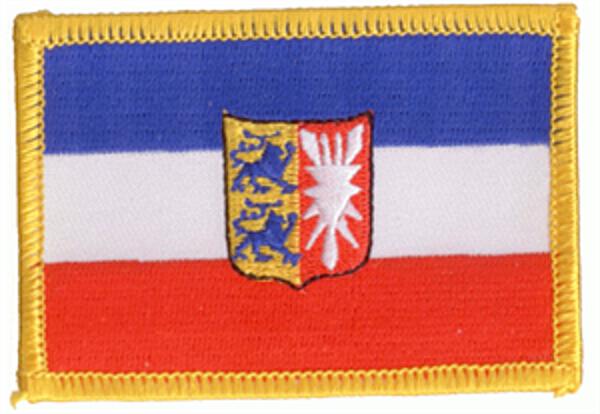 Flaggenaufnäher Schleswig-Holstein mit Wappen