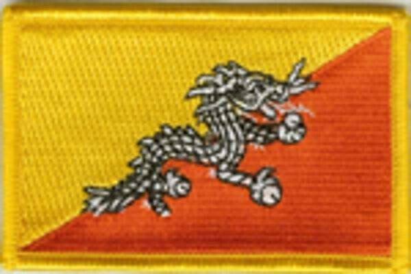 Flaggenaufnäher Bhutan