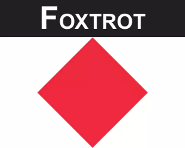 Flaggenaufkleber Foxtrot