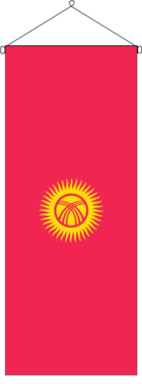 Flaggenbanner Kirgisistan