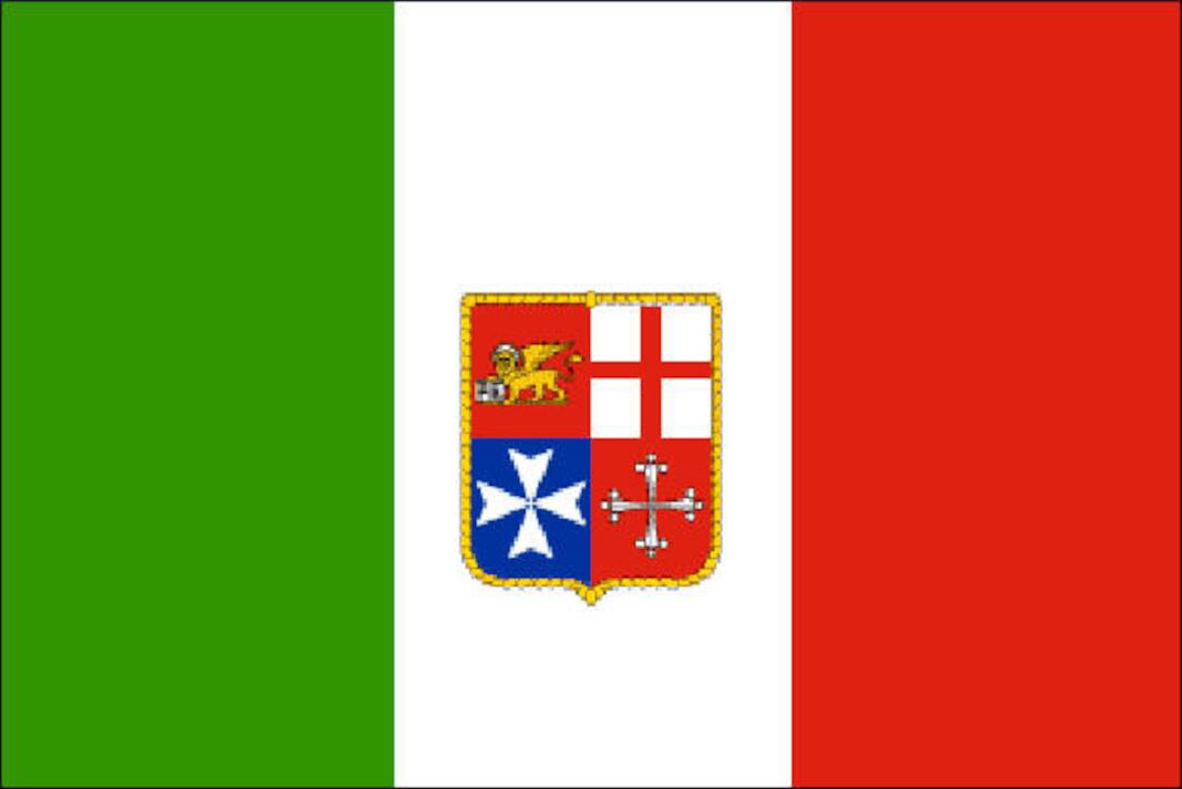 Flagge Italien mit Wappen