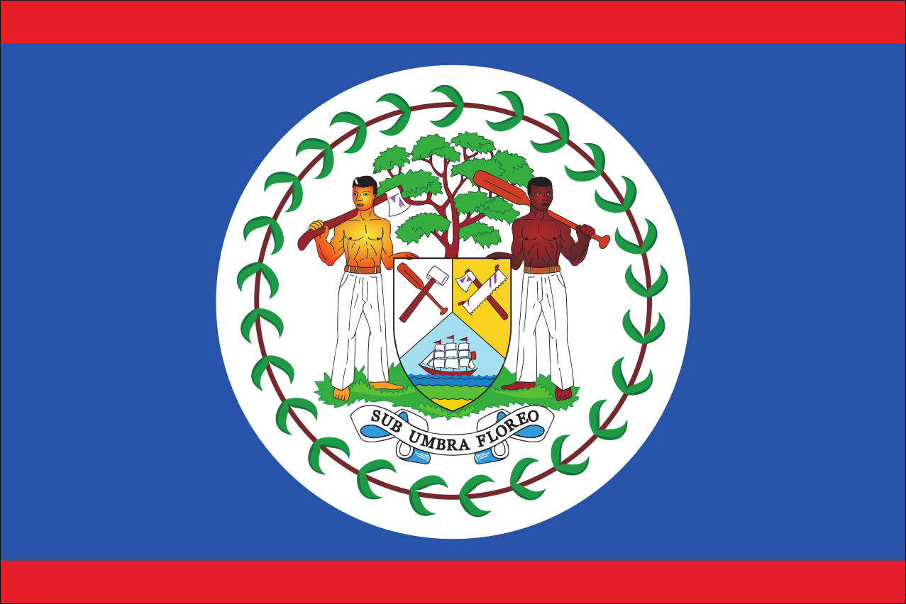 Flagge Belize 110 g/m² Querformat