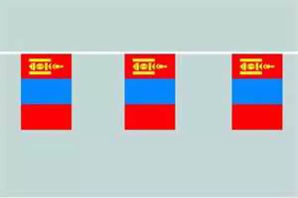Flaggenkette Mongolei
