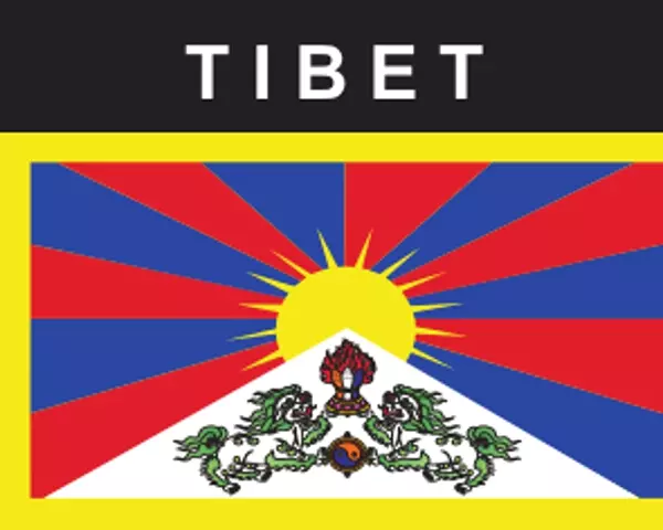 Flaggenaufkleber Tibet