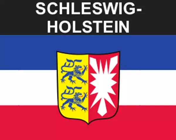 Flaggenaufkleber Schleswig-Holstein Landesdienstflagge