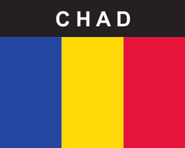 Flaggenaufkleber Tschad