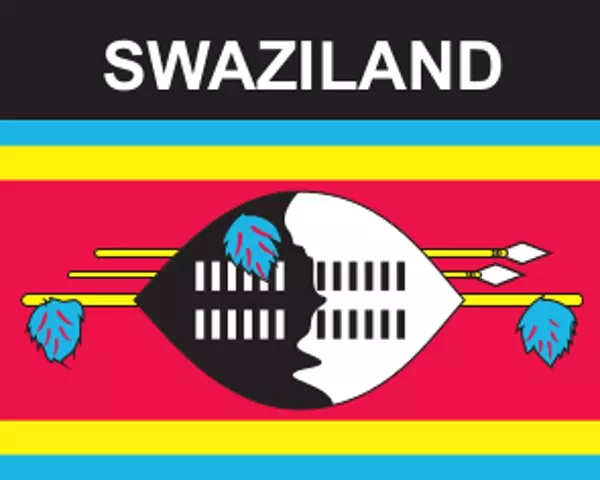 Flaggenaufkleber Swasiland