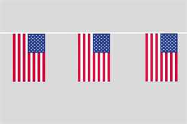 Flaggenkette USA 6 m 8 Flaggen