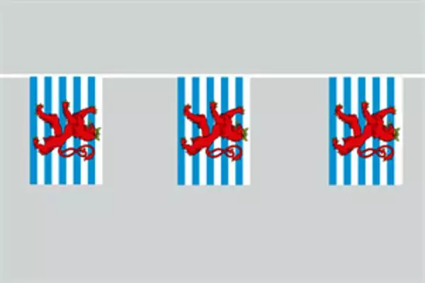 Flaggenkette Luxemburg mit rotem Löwen