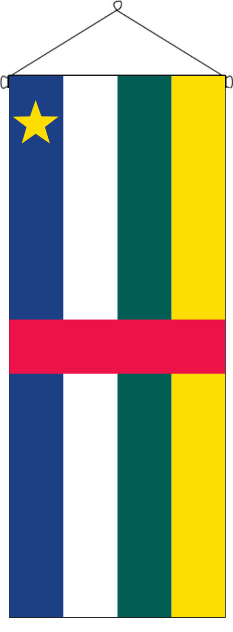 Flaggenbanner Zentralafrikanische Republik