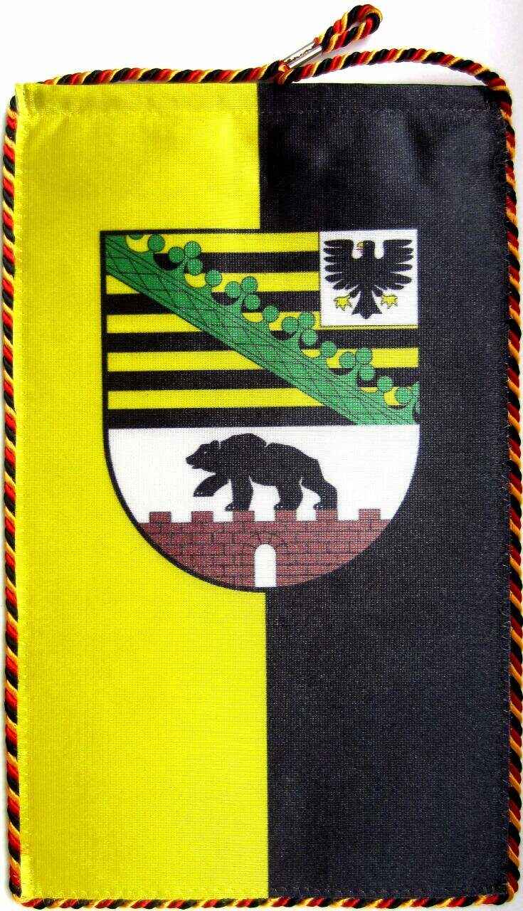 Tischbanner Sachsen-Anhalt mit Wappen Foto