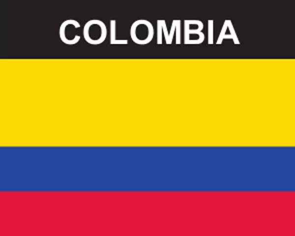 Flaggenaufkleber Kolumbien