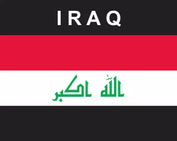 Flaggenaufkleber Irak
