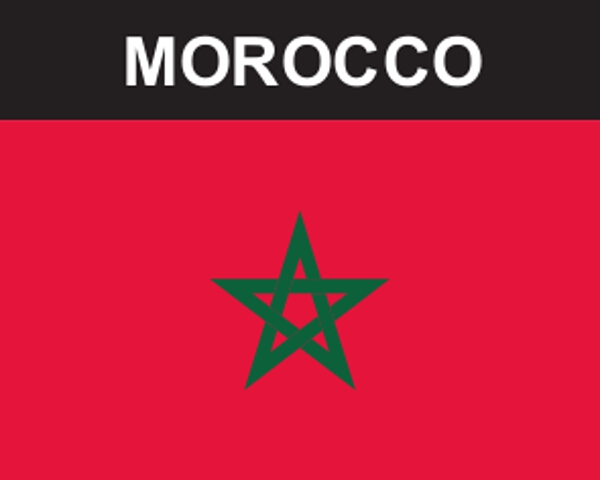 Flaggenaufkleber Marokko