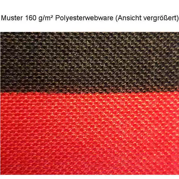 Muster eines Flaggenstoffes aus Polyesterwebware 160 g/m²