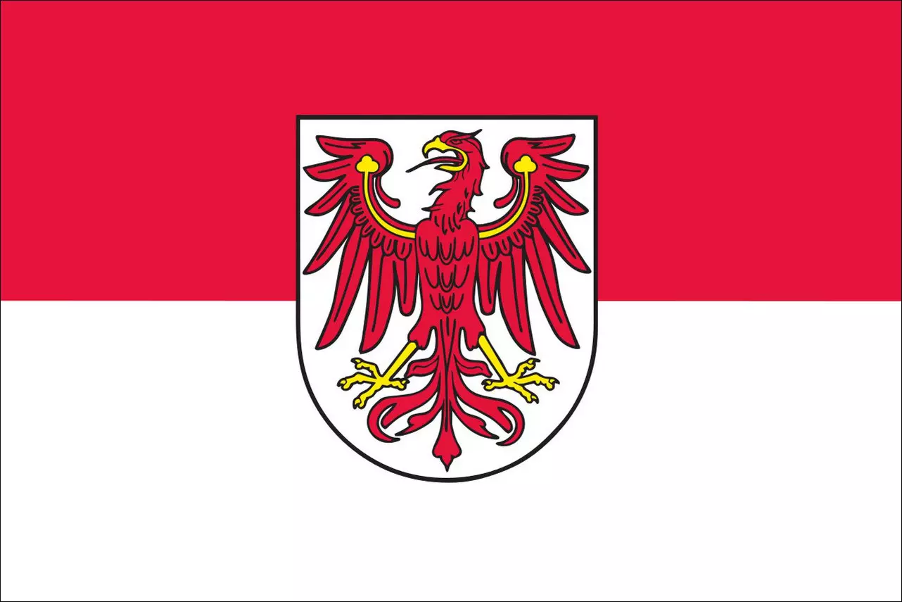 Flagge Brandenburg mit Wappen