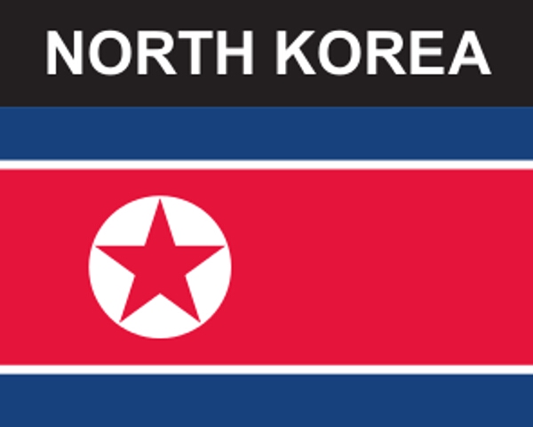 Flaggenaufkleber Nordkorea