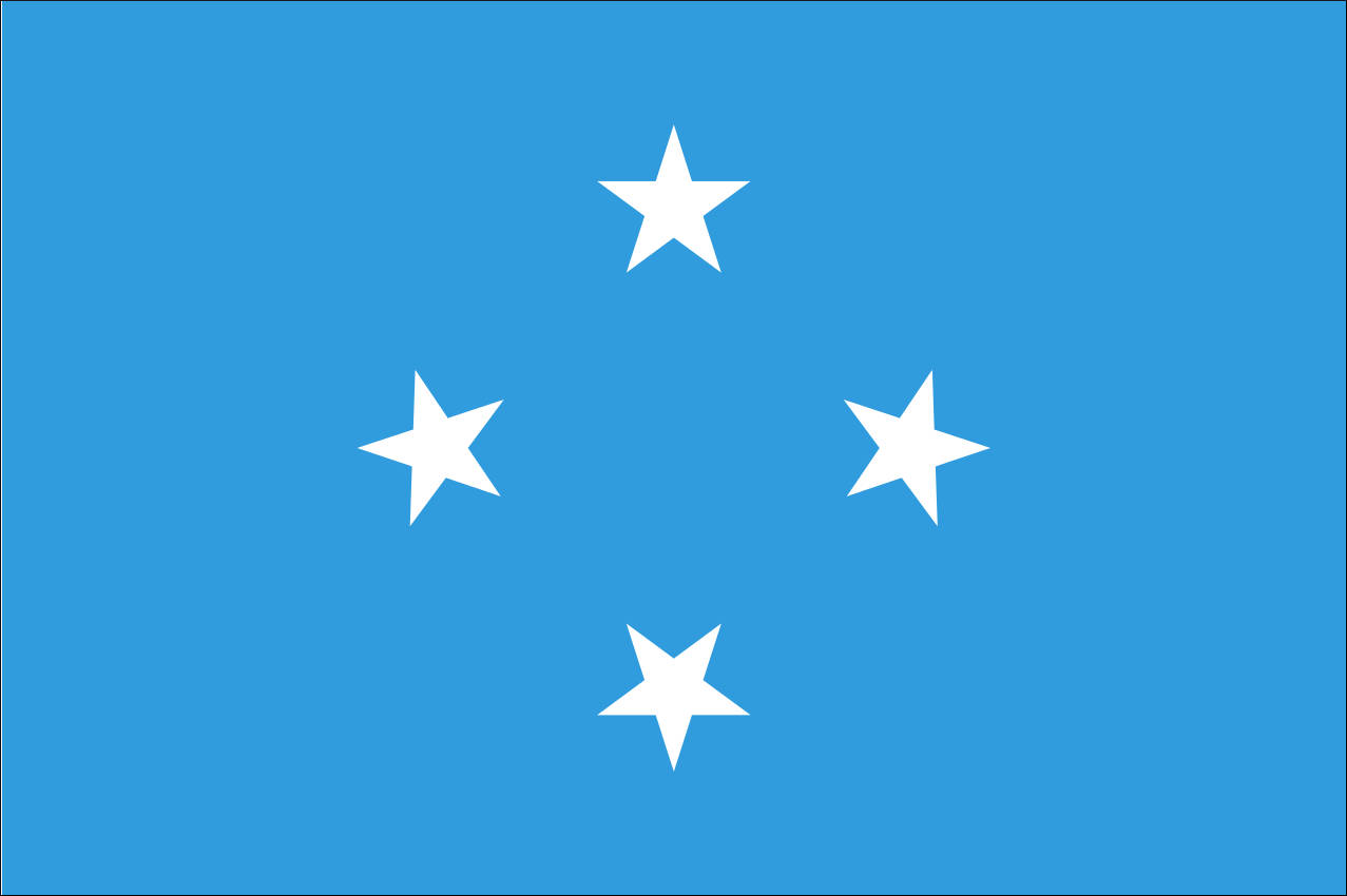 Flagge Mikronesien 110 g/m² Querformat