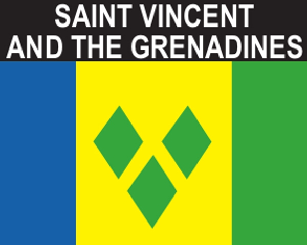 Flaggenaufkleber St. Vincent und die Grenadinen