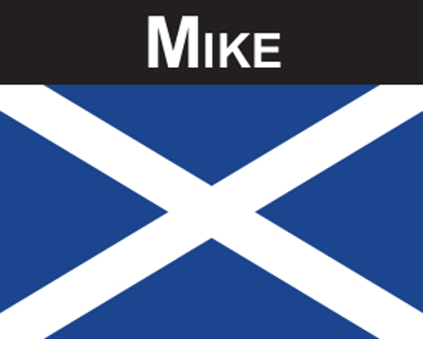 Flaggenaufkleber Mike