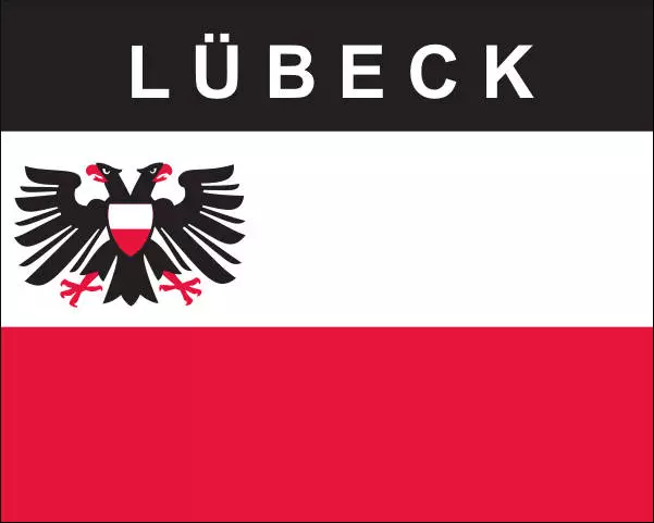 Flaggenaufkleber Lübeck