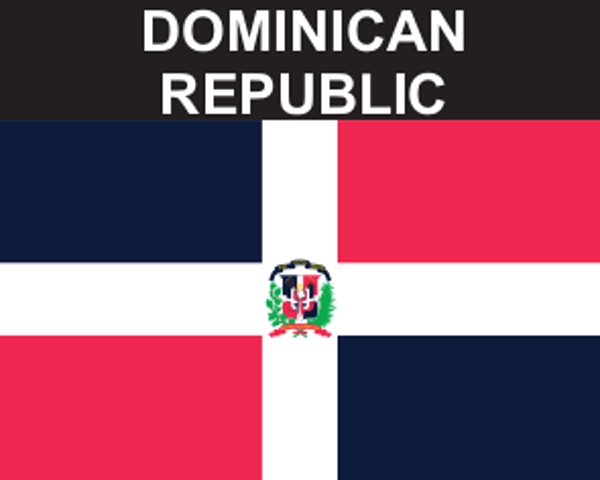 Flaggenaufkleber Dominikanische Republik