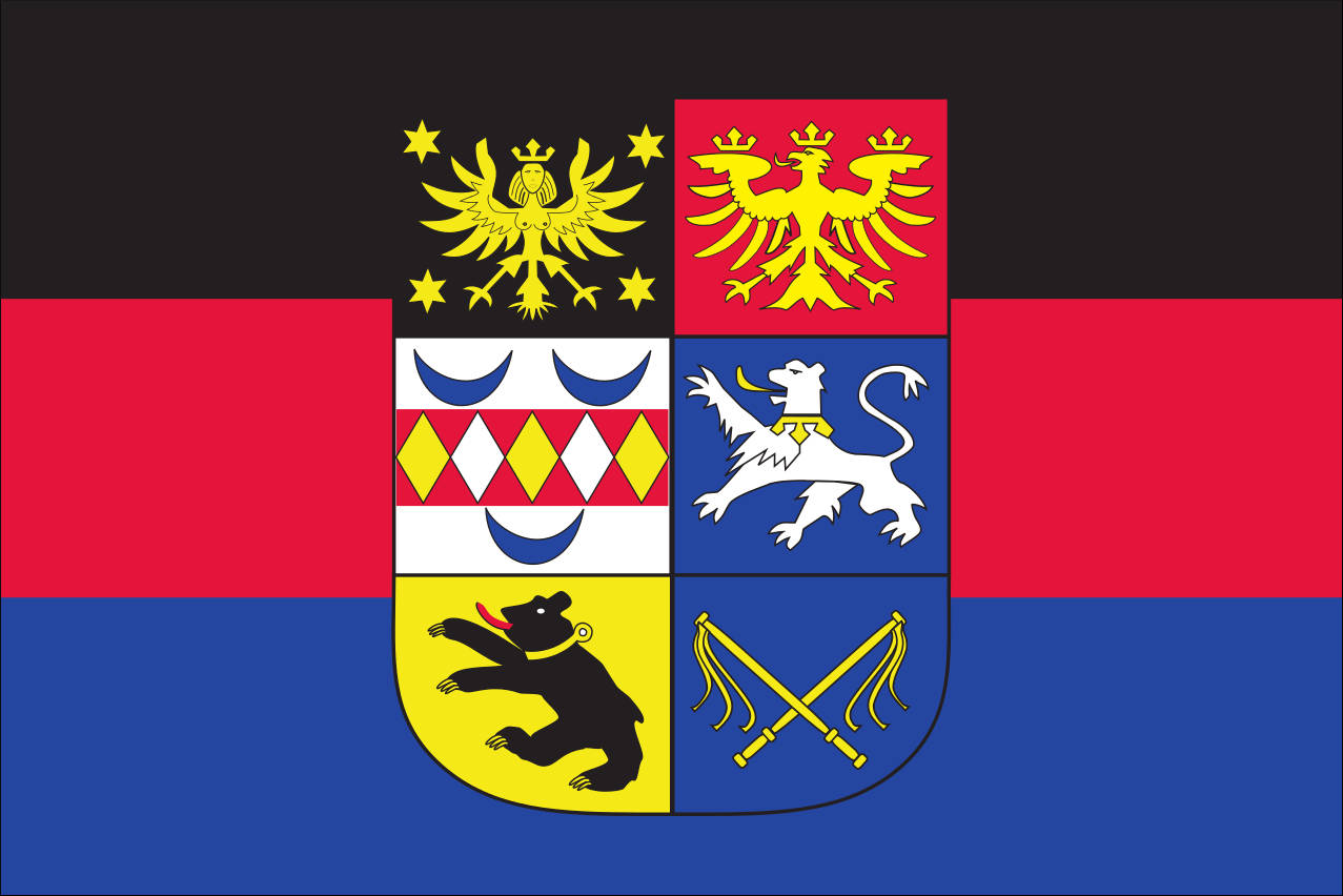 Flagge Ostfriesland mit Wappen 110 g/m² Querformat