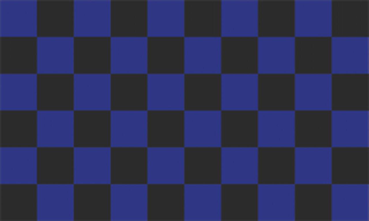 Flagge Karo Blau Schwarz 80 g/m²