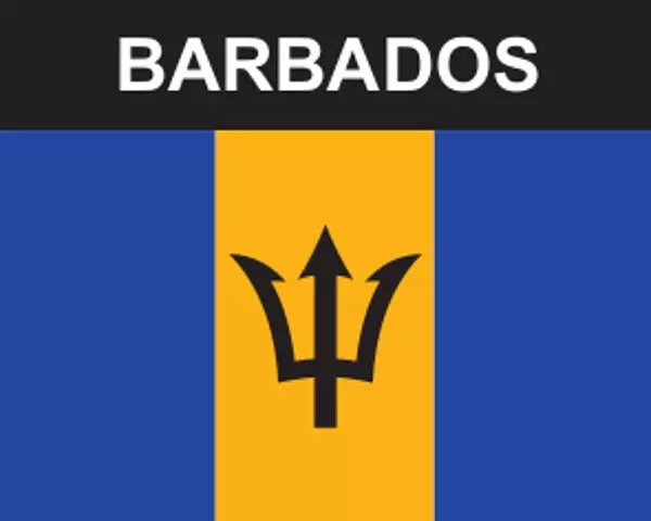 Flaggenaufkleber Barbados