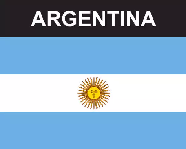 Flaggenaufkleber Argentinien