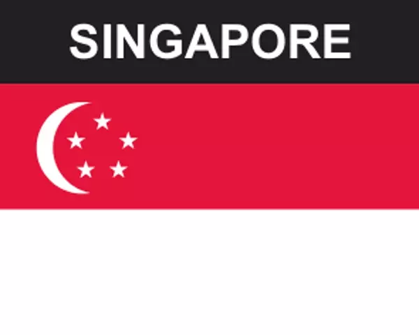 Flaggenaufkleber Singapur