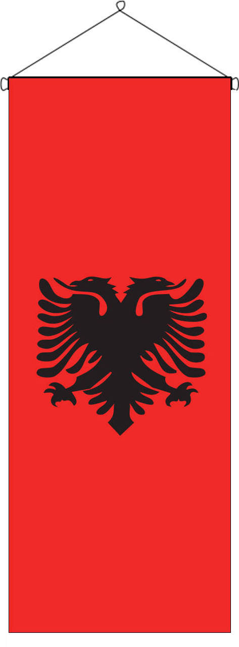 Flaggenbanner Albanien 120 g/m² Hochformat