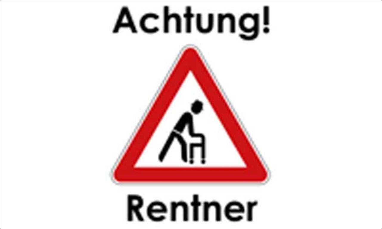 Flagge Achtung Rentner