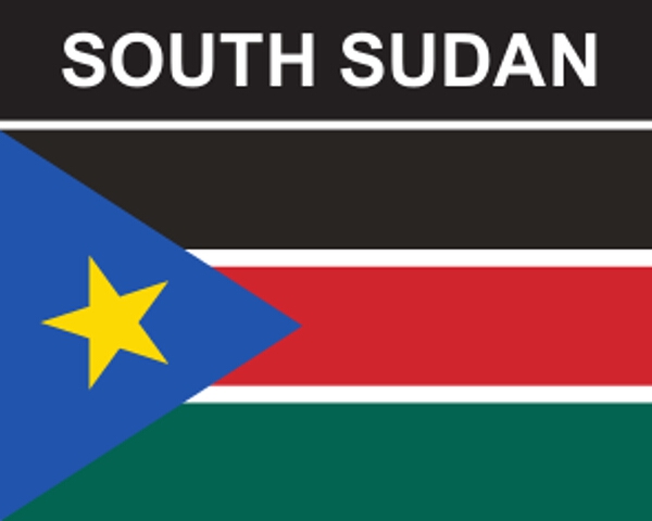 Flaggenaufkleber Südsudan