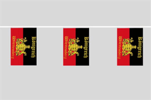 Flaggenkette Königreich Württemberg 6 m 8 Flaggen