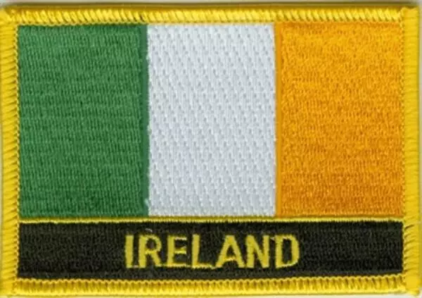 Flaggenaufnäher Irland mit Schrift