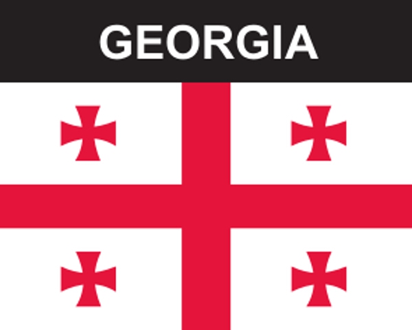 Flaggenaufkleber Georgien