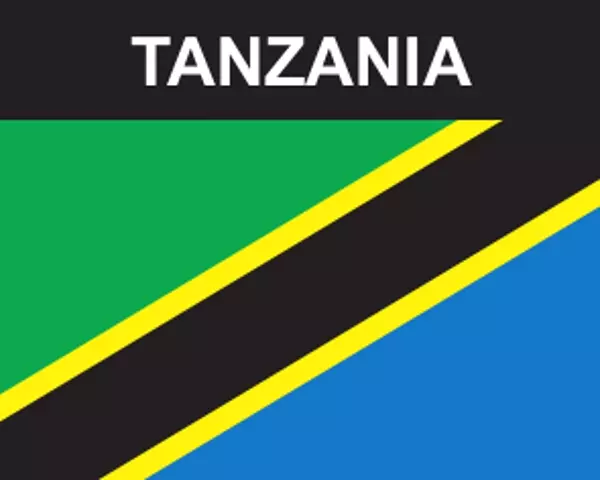 Flaggenaufkleber Tansania
