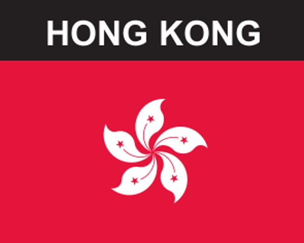 Flaggenaufkleber Hongkong