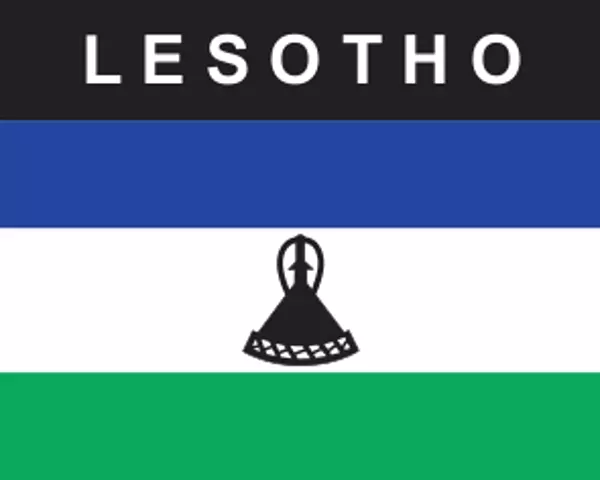 Flaggenaufkleber Lesotho