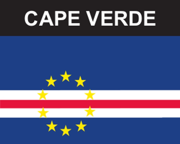 Flaggenaufkleber Kap Verde