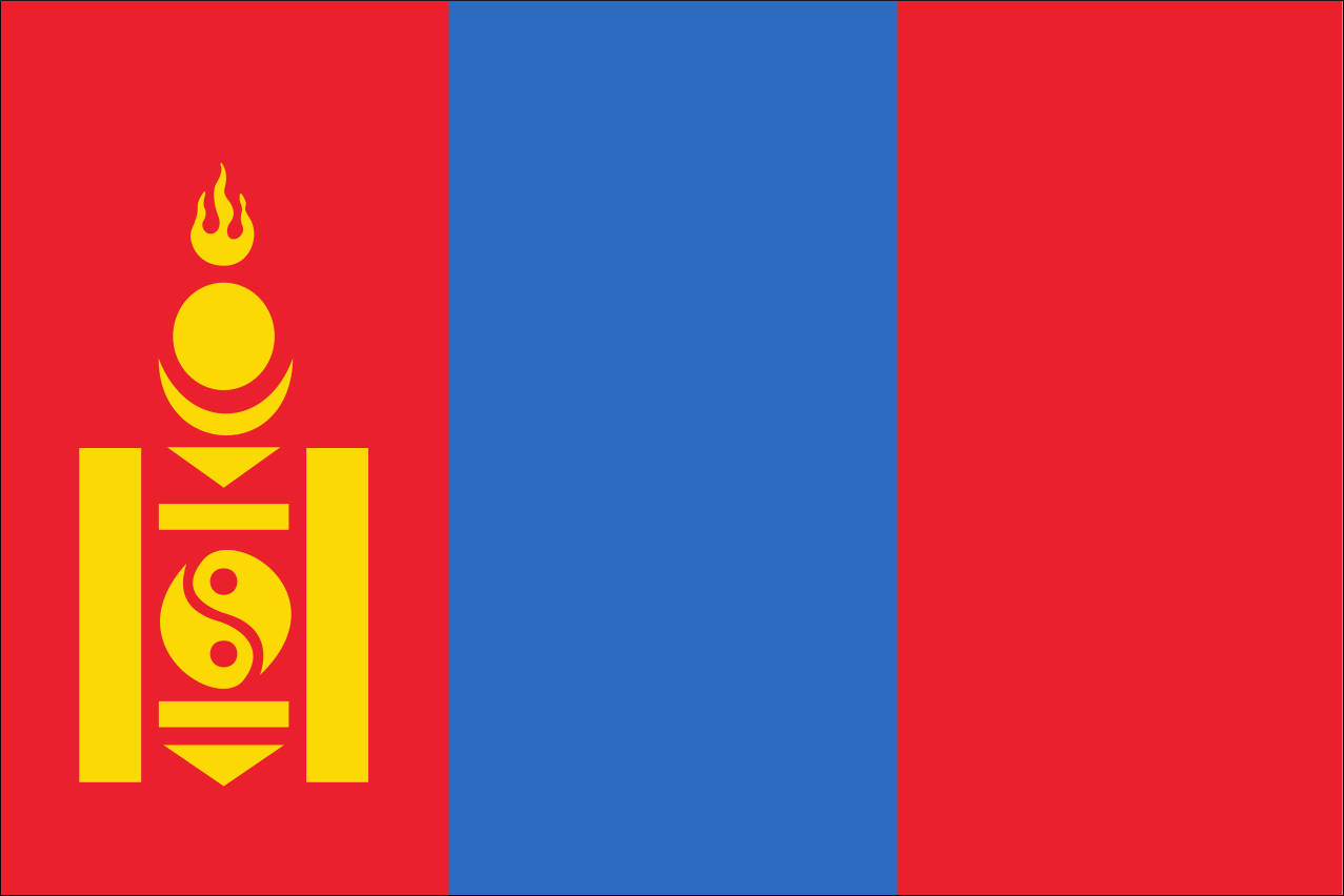 Flagge Mongolei 160 g/m² Querformat