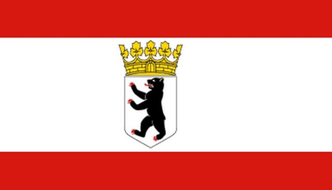 Flagge Berlin mit Wappen