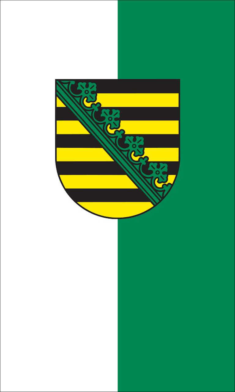 Tischbanner Sachsen mit Wappen