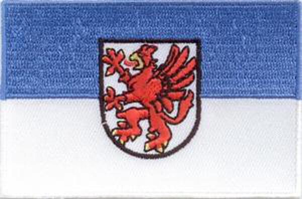 Flaggenaufnäher Vorpommern mit Wappen