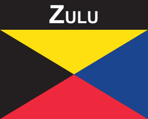 Flaggenaufkleber Zulu