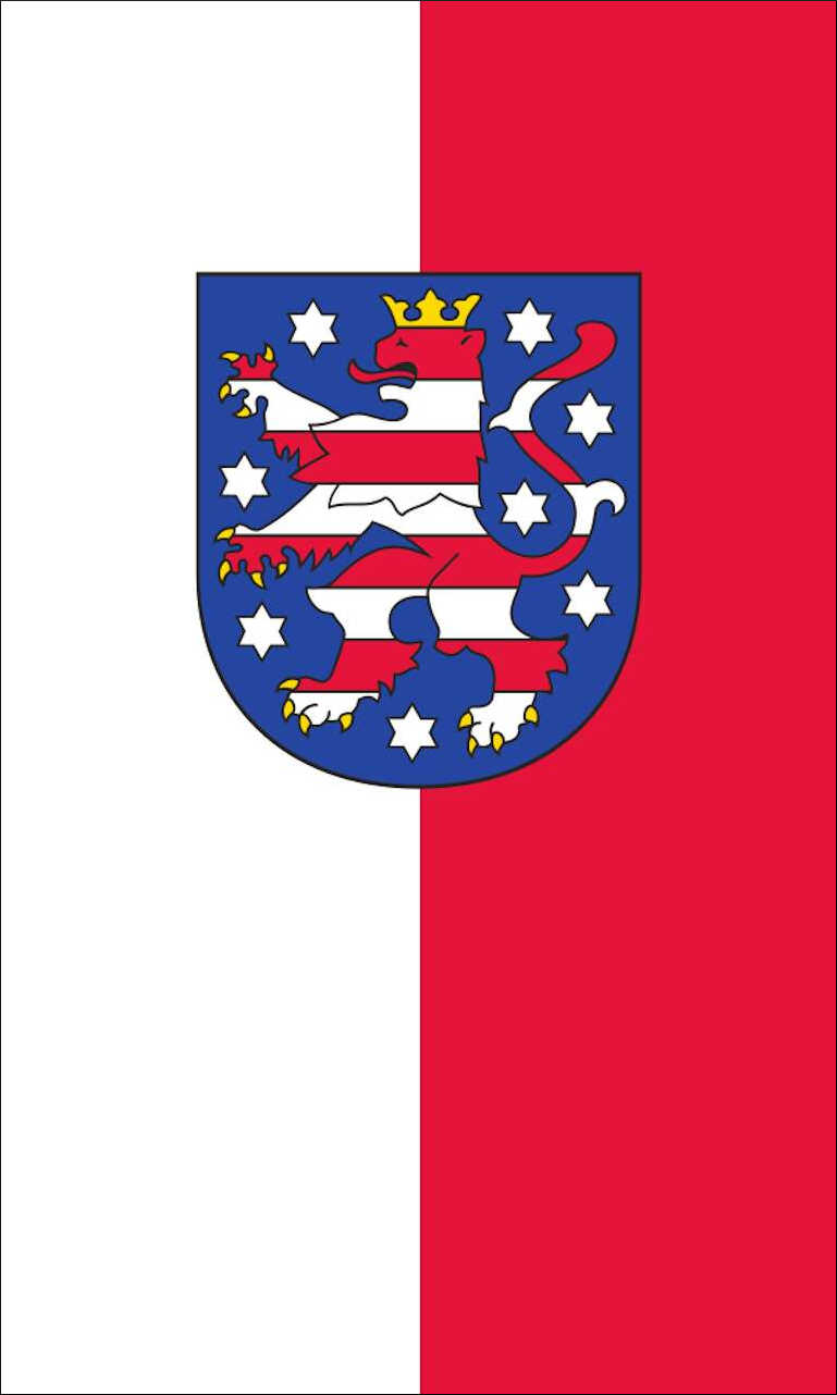 Tischbanner Thüringen mit Wappen