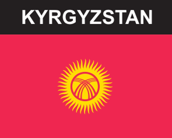 Flaggenaufkleber Kirgisistan