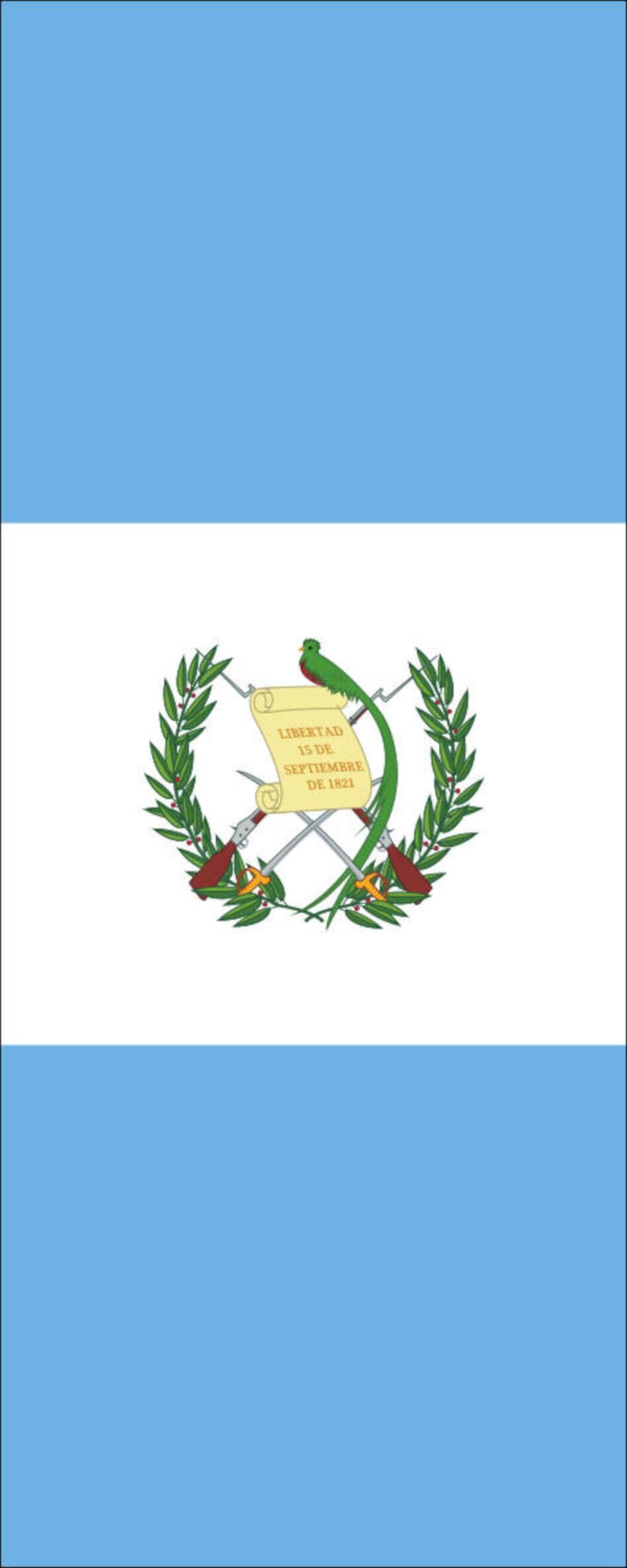 Flagge Guatemala mit Wappen